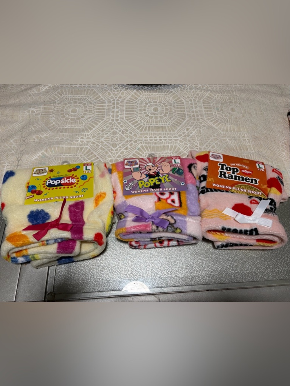 ISSI Kids Plush Shorts Set - Yellow, Purple, Pink